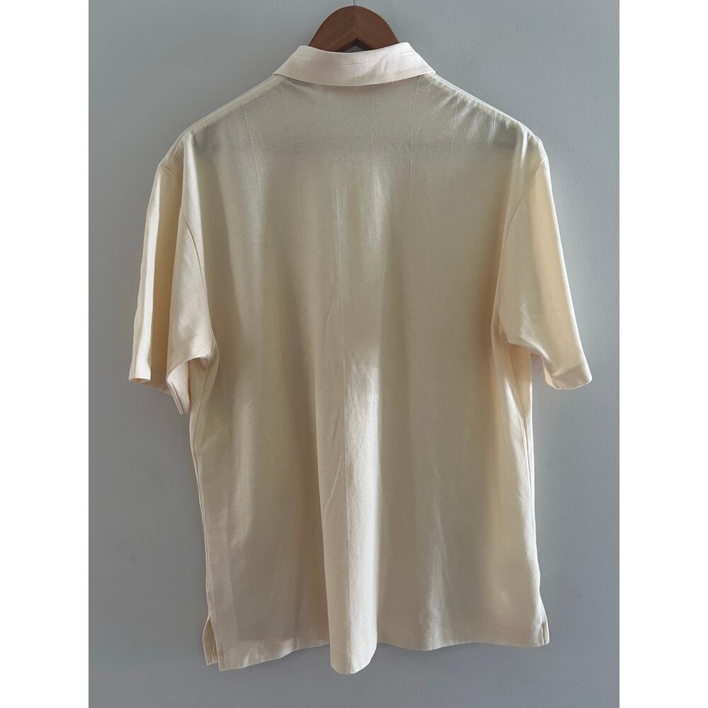 Enro Cotton Mist Cotton Blend Golf Polo Pale Yellow Size Medium JL - Picture 4 of 9